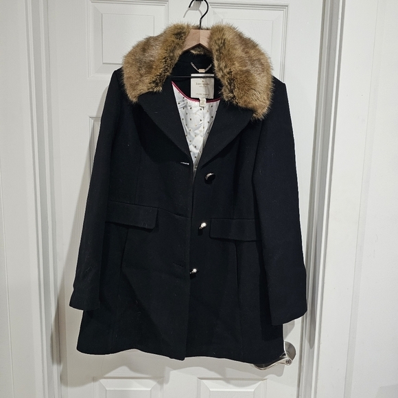 Kate Spade Faux Fur Coat - Picture 4 of 6
